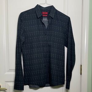 Hugo Boss Dark Gray Patterned Shirt